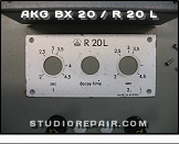 AKG BX 20 / R 20 L - Plate Label * …
