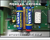 Rhodes Chroma - CPU Board - Batteries * Model 2101 - Computer Board: Two AA-sized alkaline batteries for memory backup