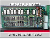 Rhodes Chroma - CPU Board - Circuitry * Model 2101 - Computer Board: in its mounting position at the backside of the front panel