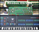 Rhodes Chroma - Opened * Model 2101 - Opened: one Dual Channel Voice Board unplugged