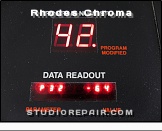 Rhodes Chroma - Front Panel * Model 2101 - Front Panel: Program Number and Data Readout displays