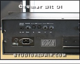 Crumar Bit 01 - Rear View * MIDI I/O, Tape I/O, Release Pedal Jacks