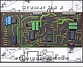 Crumar DS 2 - Circuit Board * PCB P443 - Component Side
