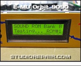 E-MU Orbit 9090 - Display * Test Mode - Testing Sound ROM Bank B