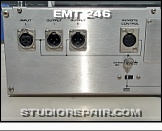 EMT 246 - Rear View * Analog I/O & Remote Control Connector