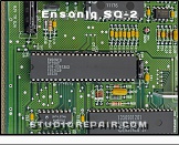 Ensoniq SQ-2 - Main Board * PART NO: 4001018001 REV 1 / ASSY NO: 40900180 REV D - Ensoniq OTISR2 609-0381303 Synth Engine & AD/DA Converter Processing
