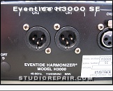 Eventide H3000 SE - Rear Panel * Audio out jacks