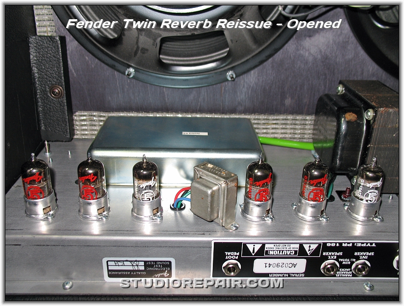 STUDIO REPAIR Fender Twin Reverb Reissue Opened