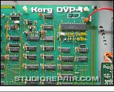 Korg DVP-1 - Signal Processing Board * PCB KLM-1000 - DSP Board - Sharp IR3K16A 16-Bit D/A Converter & ROHM BA9221 DAC (Part of A/D Converter Circuitry)