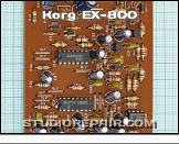 Korg EX-800 - Chorus Board * KLM-598 Chorus PCB - NE571 Compandor Circuit