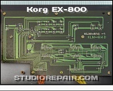 Korg EX-800 - Panel Board * KLM-614 Panel PCB - Soldering Side