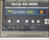 Korg EX-800 - Panel View * Logotype & Control Knobs & Filter Modification Controls