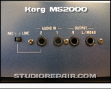 Korg MS2000 - Rear Jacks * Audio Input / Output