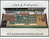 Korg Polysix - Opened * A Polysix Equipped with an EES MIDI Interface (Piggyback on the CPU Board)