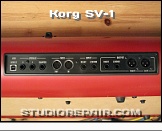 Korg SV-1 - Rear View * I/O Jacks