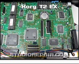 Korg T2 EX - Digital Circuitry * KLM-1370D Mainboard. Korg ASICs: MB87404, MB87405, MB622425, MB670484