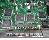 Korg T2 EX - Digital Circuitry * KLM-1370D Mainboard. Korg ASICs: MB87402, MB87403A, MB87404, MB87405, MB622425