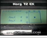 Korg T2 EX - Display * Joystick Axes A/D Converter Calibration