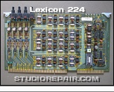 Lexicon 224 - D/A Converter Board * AOUT card - Analog output circuitry featuring a Burr Brown DAC80-CBI-V converter. Component side.