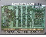 Lexicon 224 - D/A Converter Board * AOUT card - Analog output circuitry. Solder side.