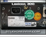 Lexicon 300 - Rear Label * …