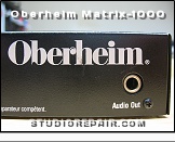 Oberheim Matrix-1000 - Rear Panel * …