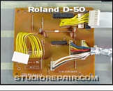 Roland D-50 - Keyboard Electronics * Dyna Scan Circuit Board - PCB 22925449 / Assy 76180150 - Component Side