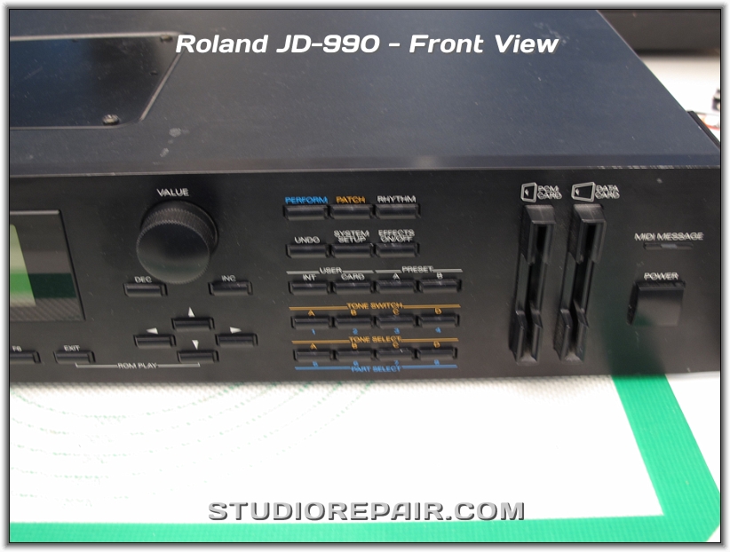 STUDIO REPAIR - Roland JD-990 - Front View