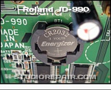 Roland JD-990 - Battery * Maintenance & Repair - Replaced CR2032 Lithium Coin