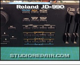 Roland JD-990 - Front View * Front Panel Buttons