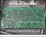 Roland JD-990 - Jack Board * Analog Circuit Board - Soldering Side