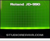 Roland JD-990 - Display * Test Mode - LCD Test