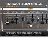 Roland Jupiter-4 - Panel Controls * VCF - HPF Cutoff, LPF Cutoff & Resonance, Keyboard Follow, LFO/Envelope Mod