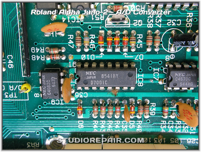 STUDIO REPAIR - Roland Alpha Juno-2 - A/D Converter