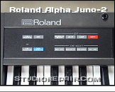 Roland Alpha Juno-2 - Panel * Edit and Function Buttons