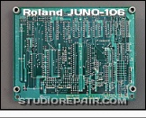 Roland JUNO-106 - CPU Board * PCB 291-201 - Component Side - Battery Replaced and Fix Applied (Jumper Wire on IC4)