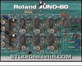 Roland Juno-60 - Envelope Generators * CPU Board OPH161 / PCB 052H370C - Envelope Generator Section w/ one Roland IR3R01 per Voice