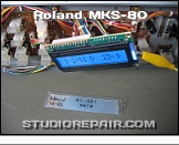 Roland MKS-80 - LCD blue * The LCD module with its brand new blue-ish backlit.