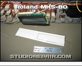 Roland MKS-80 - LCD Foil Pre-Cut * Cutting a new foil to fit into the LCD module.