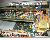 Roland MKS-80 - Board Leaves * The three main PCBs (CPU board and the two voice boards) are stacked but easily accessible.