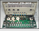 Roland TB-303 - Opened * Rear Jacks are Part of Kenton's Socket Upgrade Kit for the 303