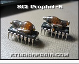 Sequential Circuits Prophet-5 - SSM2030 VCOs * SCI Model 1000 Rev 2.0: SSM2030 VCOs with Tempco Resistors (Tel Labs Q81) Soldered Piggyback