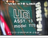 Urei 1178 Limiter - Logotype * PCB ASSY. 13357 model 1178