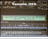 Yamaha DX5 - Display * **** DX5 TEST PROGRAM V6.0 Sep.85 ****