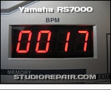 Yamaha RS7000 - Panel View * BPM Display