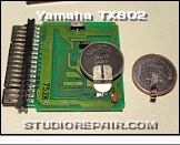 Yamaha TX802 - Memory Cartridge * RAM4GF Backup Battery - Originally a CR2430 with solder tabs but a CR2450 with bended solder pins will fit exactly inside the case.