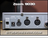 Zoom 9030 - Rear Panel * PSU Input (DC 9V/1.0A) , Remote Jack, MIDI I/O