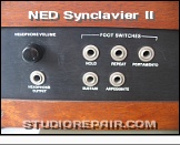 NED Synclavier II - Keyboard Jacks * Headphone output and foot switches inputs