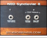 NED Synclavier II - Keyboard Jacks * Foot pedal jacks
