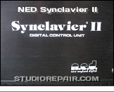 NED Synclavier II - Logotyope * Logotype on the main frame's front panel